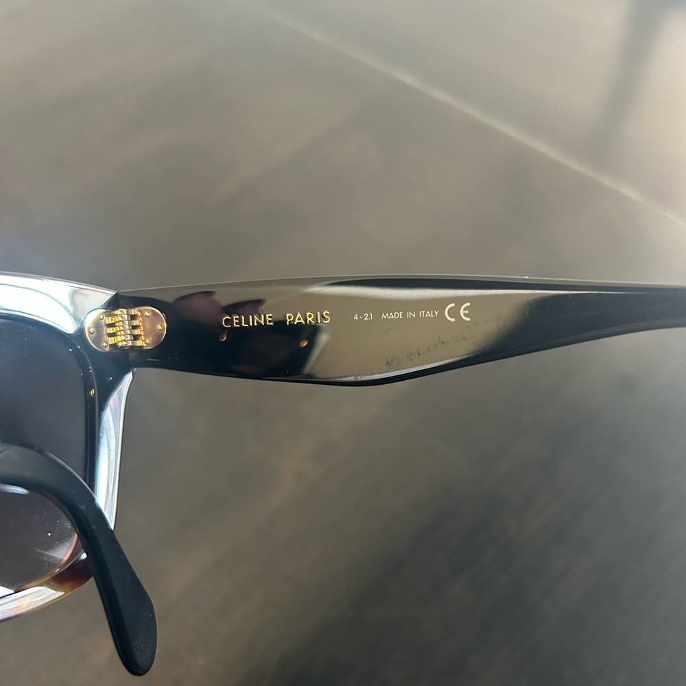 Celine Cat Eye Sunglasses CL4004IN Black/Tortoise - Picture 7 of 8